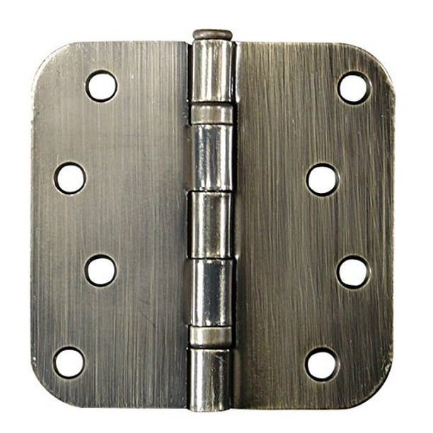 IDHBA 84040-005 Professional Grade Quality Solid Brass 4 x 4 Full Mortise Door Hinges Pair 4 x 4-Inch Antique 
